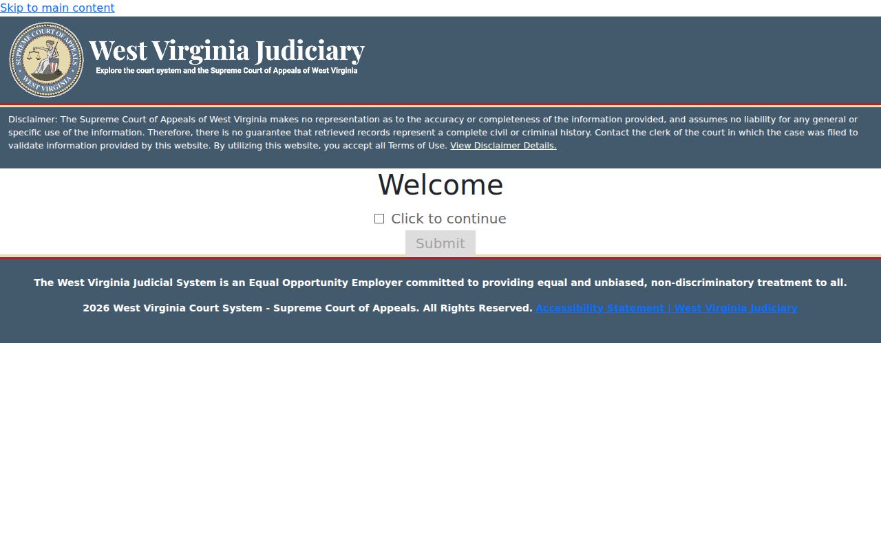 Kanawha County case lookup MCRSearch entry