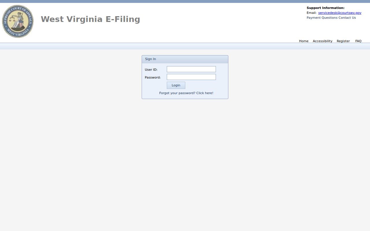 Kanawha County case lookup CourtPLUS sign-on